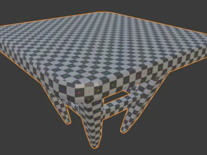 uma cadeira de madeira com arranh&otilde;es e abras&otilde;es Modelo 3D