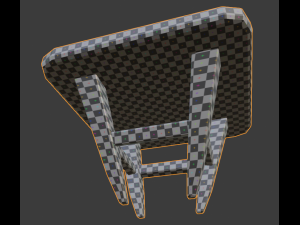 a wooden chair with scuffs and abrasions Modelo 3D