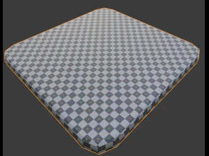uma cadeira de madeira com arranh&otilde;es e abras&otilde;es Modelo 3D