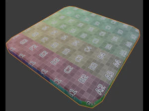 uma cadeira de madeira com arranh&otilde;es e abras&otilde;es Modelo 3D