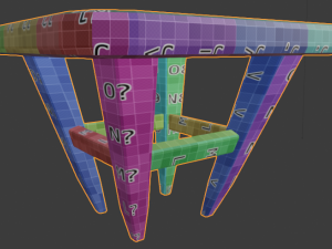 a wooden chair with scuffs and abrasions Modelo 3D