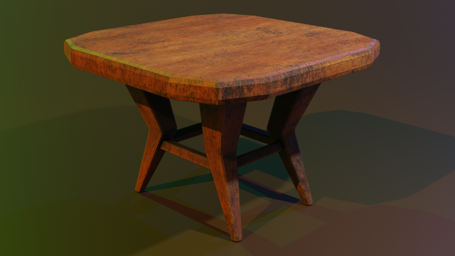 a wooden chair with scuffs and abrasions Model 3D .c4d .max .obj .3ds .fbx .stl .blend 