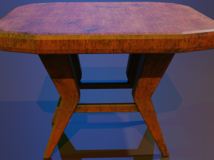 a wooden chair with scuffs and abrasions Model 3D