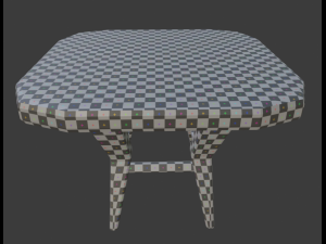 a wooden chair with scuffs and abrasions Model 3D