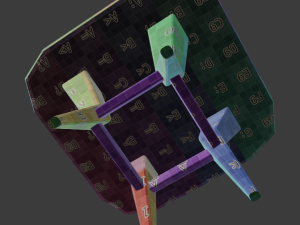 a wooden chair with scuffs and abrasions Model 3D