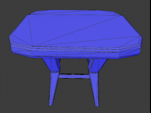 a wooden chair with scuffs and abrasions Model 3D