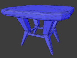 a wooden chair with scuffs and abrasions Model 3D