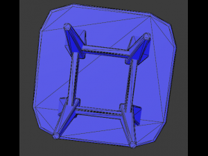 a wooden chair with scuffs and abrasions Model 3D