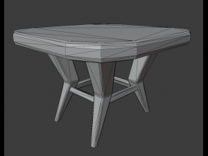 a wooden chair with scuffs and abrasions Model 3D