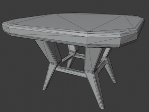 a wooden chair with scuffs and abrasions Model 3D