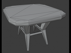 a wooden chair with scuffs and abrasions Model 3D