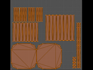 a wooden chair with scuffs and abrasions Modello 3D