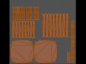 a wooden chair with scuffs and abrasions 3D Model