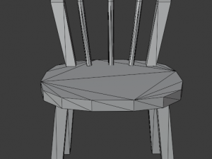 a wooden chair with scuffs and abrasions 3Dモデル