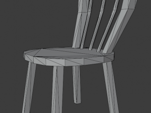 a wooden chair with scuffs and abrasions 3Dモデル
