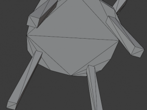 a wooden chair with scuffs and abrasions 3Dモデル