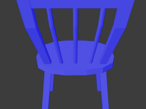 a wooden chair with scuffs and abrasions 3Dモデル