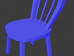 a wooden chair with scuffs and abrasions 3Dモデル