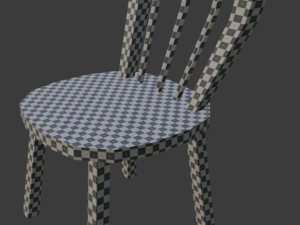 a wooden chair with scuffs and abrasions 3Dモデル