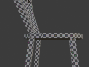 a wooden chair with scuffs and abrasions 3Dモデル