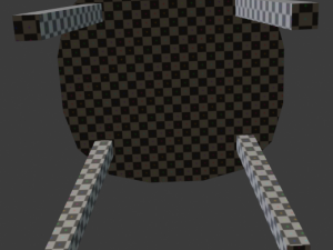a wooden chair with scuffs and abrasions 3Dモデル
