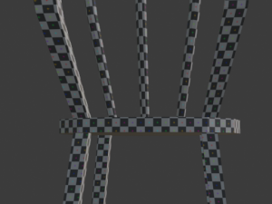 a wooden chair with scuffs and abrasions 3Dモデル