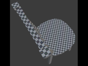 a wooden chair with scuffs and abrasions 3Dモデル