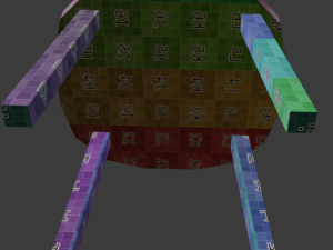 a wooden chair with scuffs and abrasions 3Dモデル