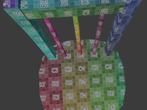 a wooden chair with scuffs and abrasions 3Dモデル