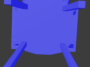 a wooden chair with scuffs and abrasions 3D Model