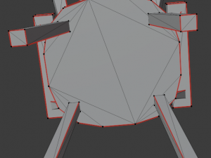 a wooden chair with scuffs and abrasions 3D Model