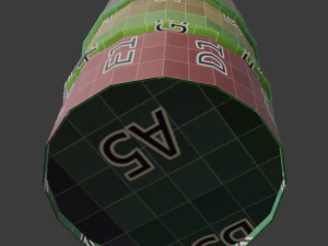 metal barrel with elements of dirt rust and stickers 3D Model