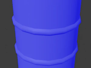 metal barrel with elements of dirt rust and stickers 3D Model