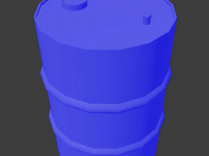 metal barrel with elements of dirt rust and stickers 3D Model