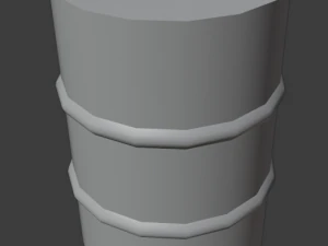 metal barrel with elements of dirt rust and stickers 3D Model