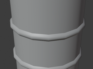metal barrel with elements of dirt rust and stickers 3D 모델