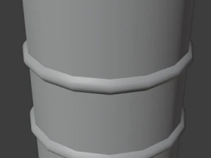 metal barrel with elements of dirt rust and stickers 3D Model