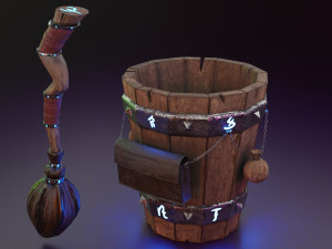 magic stupa and broom 3D Model