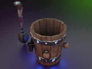 magic stupa and broom 3D Model