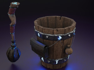 magic stupa and broom 3D Model