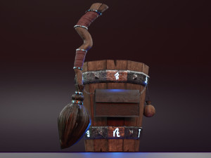 magic stupa and broom 3D Model