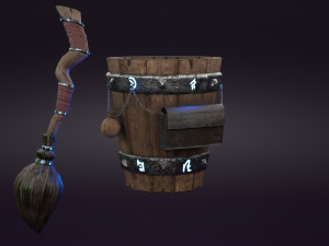 magic stupa and broom 3D Model