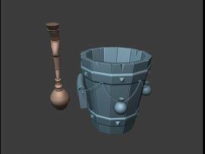 magic stupa and broom 3D Model
