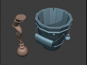 magic stupa and broom 3D Model