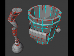 magic stupa and broom 3D Model