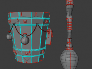 magic stupa and broom 3D Model