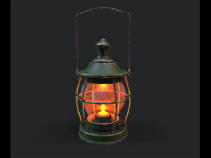 stylized medieval kerosene lamp 3D 模型