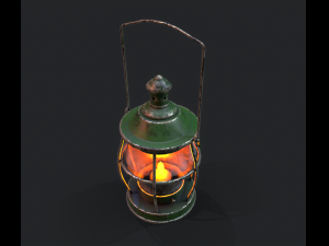stylized medieval kerosene lamp 3D 模型