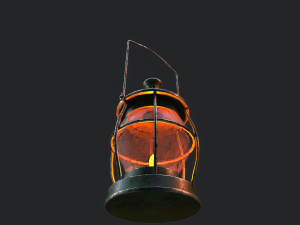 stylized medieval kerosene lamp 3D 模型