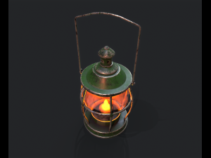 stylized medieval kerosene lamp 3D 模型